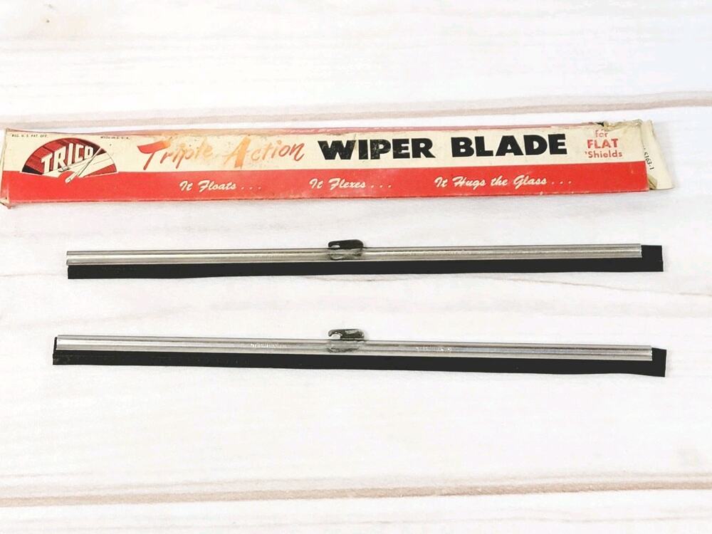 Vintage Trico Single Windshield Wiper Blades TAU-9" w/ Original Box Set of 2